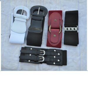 Retro Vintage Belts Hell Bunny 50's Pin Up Women's.rockabilly style Lot of 5 pcs